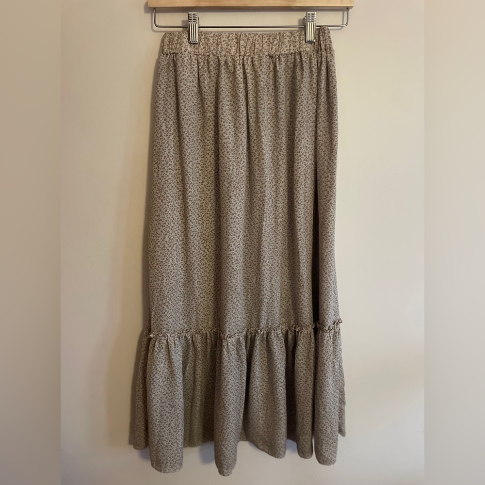 Long Cream Skirt